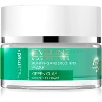 Eveline Cosmetics FaceMed+ čistiaca a vyhladzujúca pleťová maska so zeleným ílom 50 ml