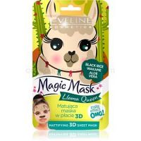 Eveline Cosmetics Magic Mask Lama Queen normalizujúca matujúca maska 3D 