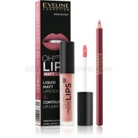 Eveline Cosmetics OH! my LIPS matná sada na pery odtieň 08 Lovely Rose 4,5 ml