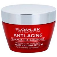 FlosLek Laboratorium Anti-Aging Hyaluronic Therapy denný hydratačný krém proti starnutiu pleti SPF 15 50 ml