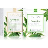 FOREO Farm to Face Green Tea osviežujúca a upokojujúca maska 6 x 6 g