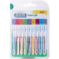 G.U.M Trav-Ler medzizubné kefky 9 ks mix 0,6 mm + 0,8 mm + 0,9 mm + 1,1 mm + 1,2 mm + 1,3 mm + 1,4 mm + 1,6 mm + 2,0 mm  