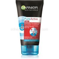Garnier Pure Active čierna maska na tvár na čierne bodky s aktivným uhlím 3v1 150 ml