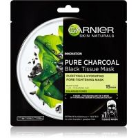 Garnier Skin Naturals Pure Charcoal  čierna textilná maska s extraktom z morských rias 28 g