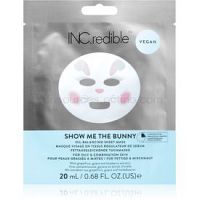 INC.redible Show Me the Bunny pleťová maska pre mastnú a zmiešanú pleť 20 ml