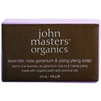 John Masters Organics Lavender Rose Geranium &  Ylang Ylang hydratačné mydlo na tvár a telo 128 g