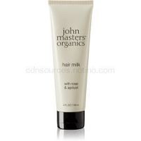 John Masters Organics Rose & Apricot bezoplachové mlieko na suché končeky vlasov 118 ml