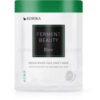 KORIKA FermentBeauty rozjasňujúca plátenná maska s fermentovanou ryžou a kyselinou hyalurónovou 20 g