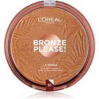 L’Oréal Paris Wake Up & Glow La Terra Bronze Please! bronzer a kontúrovací púder odtieň 01 Portofino Leger 18 g