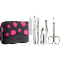 Magnum Feel The Style set pre perfektnú manikúru čierny s ružovými bodkami 6 ks