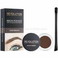 Makeup Revolution Brow Pomade pomáda na obočie odtieň Dark Brown 2,5 g