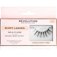 Makeup Revolution False Lashes Wispy nalepovacie mihalnice + lepidlo 1 ml NO.5 Floss