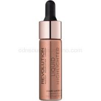 Makeup Revolution Liquid Highlighter tekutý rozjasňovač odtieň Liquid Lustre Gold 18 ml
