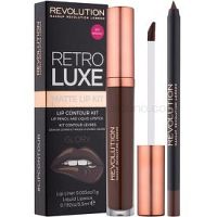 Makeup Revolution Retro Luxe matná sada na pery odtieň Glory 5,5 ml