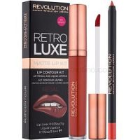 Makeup Revolution Retro Luxe matná sada na pery odtieň Regal 5,5 ml
