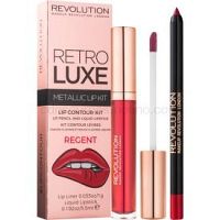 Makeup Revolution Retro Luxe metalická sada na pery odtieň Regent 5,5 ml