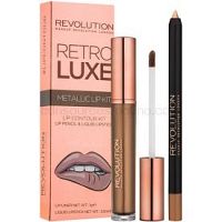 Makeup Revolution Retro Luxe metalická sada na pery odtieň We Rule 5,5 ml