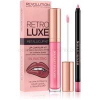 Makeup Revolution Retro Luxe sada na pery odtieň In Waiting 5,5 ml