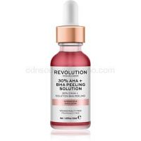 Makeup Revolution Skincare 30% AHA + BHA Peeling Solution  intenzívny chemický peeling pre rozjasnenie pleti  30 ml