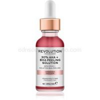Makeup Revolution Skincare 30% AHA + BHA Peeling Solution  intenzívny chemický peeling pre rozjasnenie pleti  30 ml