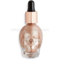 Makeup Revolution Skull tekutý rozjasňovač s kvapkadlom odtieň Creature of the Night 13 ml
