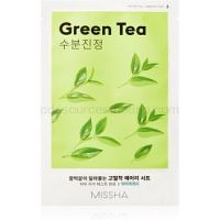 Missha Airy Fit Green Tea upokojujúca plátienková maska s hydratačným účinkom  19 g