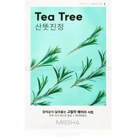 Missha Airy Fit Tea Tree plátenná maska s čistiacim a osviežujúcim účinkom pre citlivú pleť  19 g