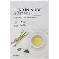 Missha Herb in Nude plátenná maska s rozjasňujúcim účinkom  23 g