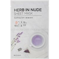 Missha Herb in Nude plátenná maska s upokojujúcim účinkom  23 g
