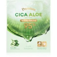 Missha Premium Cica Aloe plátenná maska s čistiacim a osviežujúcim účinkom s aloe vera 21 g