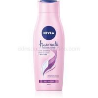 Nivea Hairmilk Natural Shine ošetrujúci šampón pre unavené vlasy bez lesku 400 ml