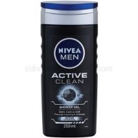 Nivea Men Active Clean sprchový gél na tvár, telo a vlasy pre mužov 250 ml
