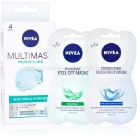 Nivea Multi-Mask čistiaca pleťová maska s aloe vera 4 ks