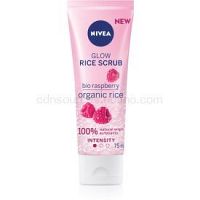 Nivea Rice Scrub Raspberry rozjasňujúci peeling pre citlivú pleť 75 ml