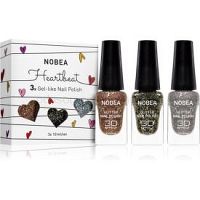 NOBEA Heartbeat sada glitrovaných lakov na nechty