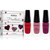 NOBEA Heartbeat sada lakov na nechty odtieň Crimson Red 3 x 10 ml