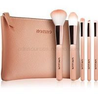 Notino Glamour Collection Travel Brush Set with Pouch cestovná sada štetcov s taštičkou pre ženy