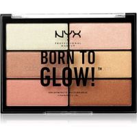 NYX Professional Makeup Born To Glow paletka rozjasňovačov odtieň 01 6 x 4,8 g
