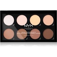 NYX Professional Makeup Highlight & Contour PRO kontúrovacia paletka na tvár  8 x 2,7 g