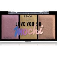 NYX Professional Makeup Love You So Mochi paletka rozjasňovačov odtieň 01 Lit Life 3 x 5,4 g