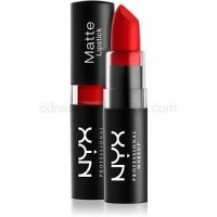 NYX Professional Makeup Matte Lipstick klasický matný rúž odtieň 10 Perfect Red 4,5 g