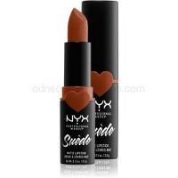 NYX Professional Makeup Suede Matte Lipstick matný rúž odtieň 08 Peach Don't Kill My Vibe 3,5 g