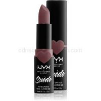 NYX Professional Makeup Suede Matte Lipstick matný rúž odtieň 14 Lavender and Lace 3,5 g