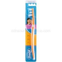 Oral B 1-2-3 Classic Care zubná kefka medium Orange