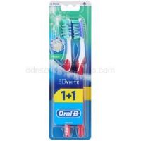 Oral B 3D White Fresh zubné kefky medium Dark Pink & Dark Pink 2 ks