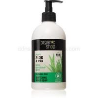 Organic Shop Organic Aloe & Milk Ošetrujúce tekuté mydlo na ruky  500 ml