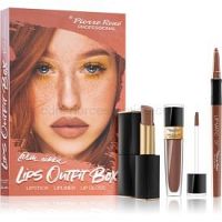 Pierre René Lips Outfit Box darčeková sada na pery odtieň Nicol Slusarz 3 ks