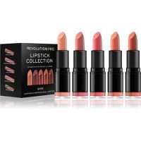 Revolution PRO Lipstick Collection sada rúžov 5 ks odtieň Bare  