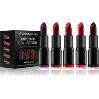 Revolution PRO Lipstick Collection sada rúžov 5 ks odtieň Matte Noir 5 ks