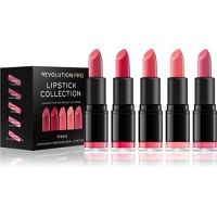 Revolution PRO Lipstick Collection sada rúžov 5 ks odtieň Pinks 5 ks